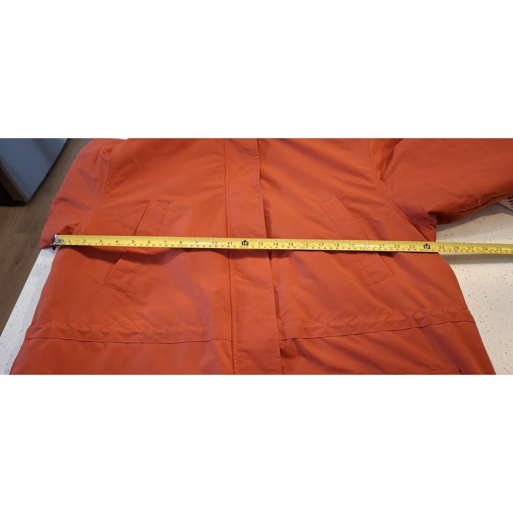 Lands' End AirCore 200 Orange Fleece Lined Women's Hooded Parka 1X (16-18) EUC - Picture 5 of 11